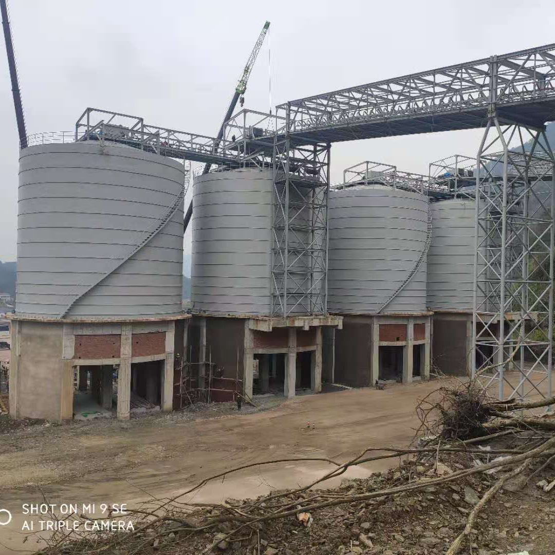 鄂州3000吨骨料钢板库