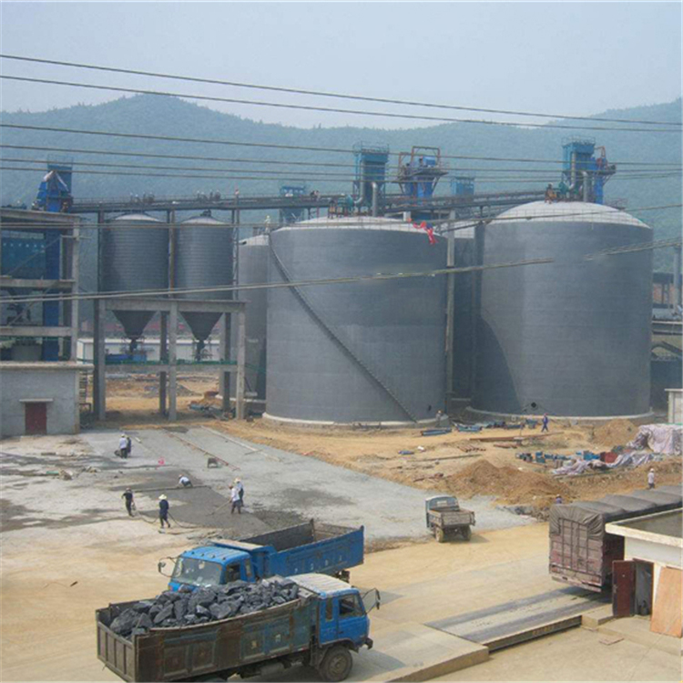 鄂州水泥钢板仓2座3000吨青岛项目进入施工